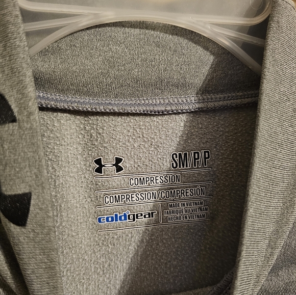 Under Armour Cold Gear Collared Long Sleeve Compression Shirt Size Small - Picture 3 of 5